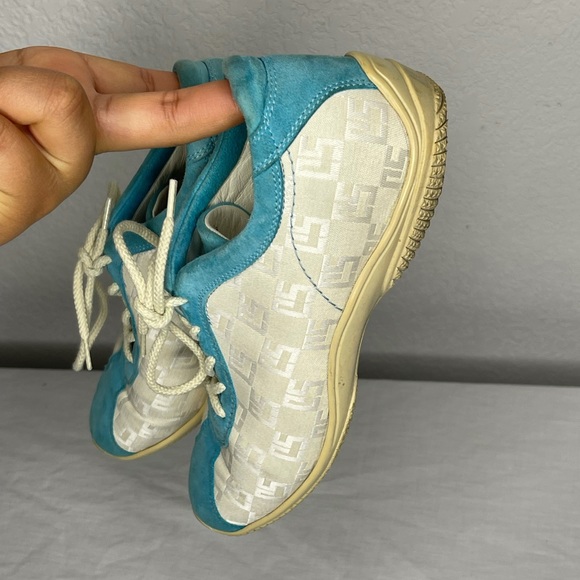 St. John Sport teal and cream tennis shoe - Picture 4 of 5